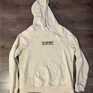 Taylor Swift Eras Tour Official Hoodie Sweatshirt Cream Medium